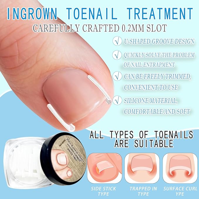 Ingrown Toenail Treatment,Professional Ingrown Toenail Removal Kit,Home Care Nail Clipper Set Suitable for Foot Care Repair