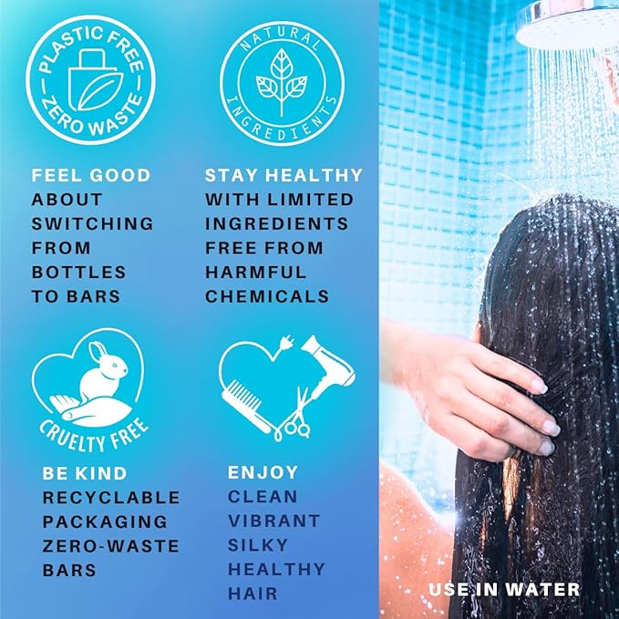 Spiraleaf Solid Conditioner Bars x2 – UNSCENTED Conditioner Bars, All Hair Types, Rich Nourishing Oils, Fragrance-Free, Dye-Free, Concentrated Formula, Crafted in the USA