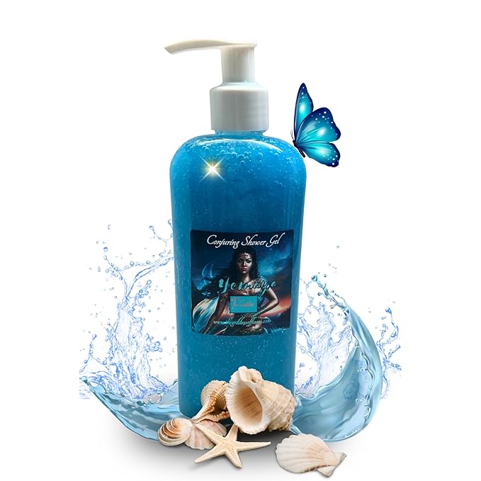 Yemaya Shower Gel – Handmade 8 oz Altar-Charged Body Wash for Divine Feminine Energy, Protection & Healing – Inspired by African Orisha, Santería & Ifá Traditions