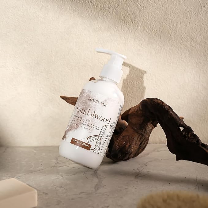 ROMIIE ZOI Daily Hand & Body Lotion with Moisturizing Shea Butter for All Skin Type- Sandalwood - 236 ML / 8 FL OZ