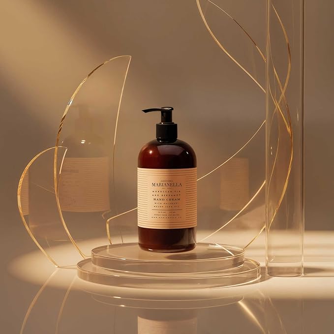 Jaboneria Marianella Violet & Bergamot Hydrating Hand Cream, 16 fl oz – Botanical Moisturizing Lotion with Kalahari Oil & Floral Citrus Scent