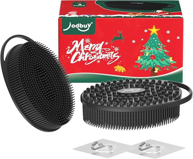 2 Packs Silicone Body Scrubber, Food-Grade Body Scrubber for Men & Women, Exfoliating Silicone Loofah for Sensitive Skin, Stocking Stuffers for Men & Women-The Most Popular Christmas Gifts