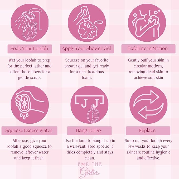 Natural Loofah Exfoliating Body Scrubber for Women Made with Natural Egyptian Loofa Sponge, Bath Shower Luffa lufa for face and Body. exfoliator Scrub Pads