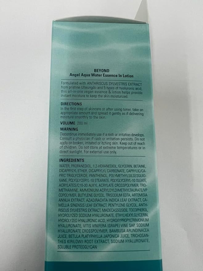 BEYOND Angel Aqua Moisture Lotion (6.8fl oz) - Lightweight, Non-Sticky Moisturizer for Sensitive Skin. Vegan Formula Korean Skin Care Cream. Chervil, Hyaluronic Acid.