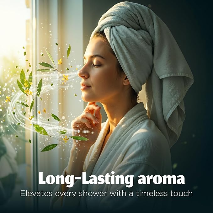 Hekaya Olive Oil & Mint Shower Gel – 14 oz | Natural Body Wash for Dry Skin | Hydrating & Moisturizing | Natural Body Wash for Women & Men | Daily Use.