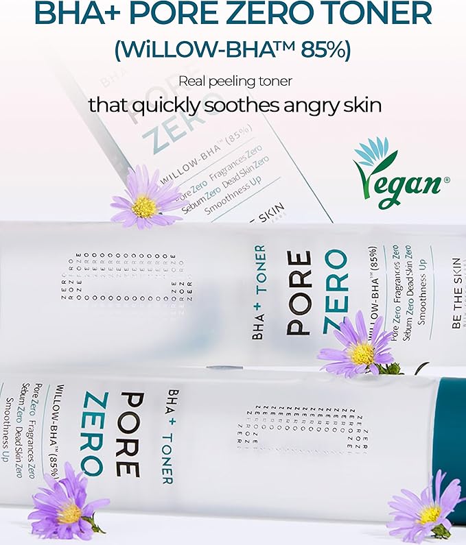 BE THE SKIN BHA+ Pore Zero Daily Exfoliating Toner - Pore Refining Korean Face Toner for Acne Prone Skin - Salicylic Acid for Pores and Sebum, 5.07 fl.oz.