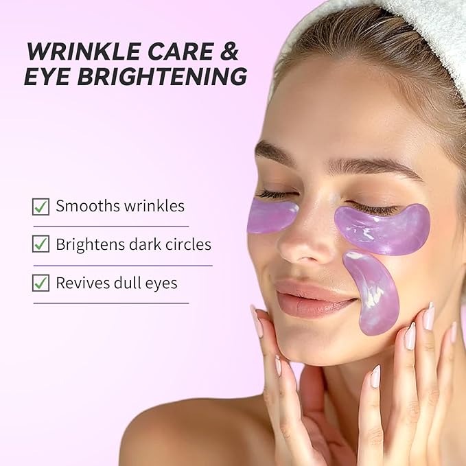 Retinol Under Eye Patches (24 Pairs), Purple Eye Masks for Dark Circles, Puffy Eyes & Wrinkles, Firming Collagen Eye Patches, Vegan Cruelty-Free Skincare Gifts for Her