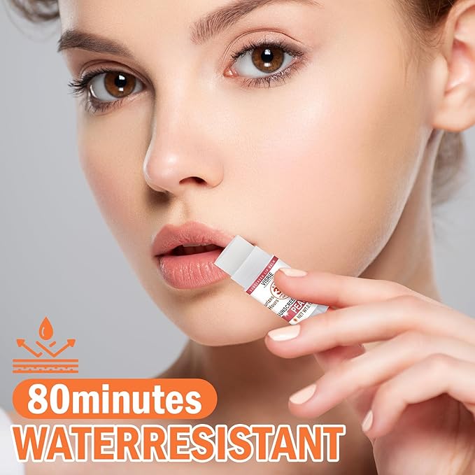 SPF 30 Mini Sunscreen Lip Balm, SPF Lip Balm Bulk 40 Count, Travel Sunscreen with Vitamin E and Coconut Oil- 10 Flavors