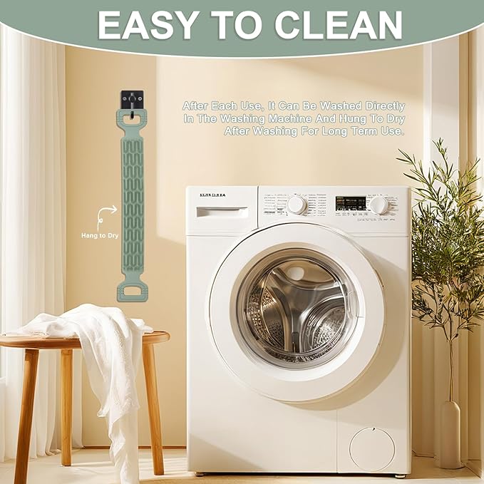 Exfoliating Back Scrubber for Shower,Double-Sided Back Scrub Washcloth Strap,Cover The Entire Back for Men Women,Silicone Back Massage Bath Brush,Exfoliate and Massage (Green)