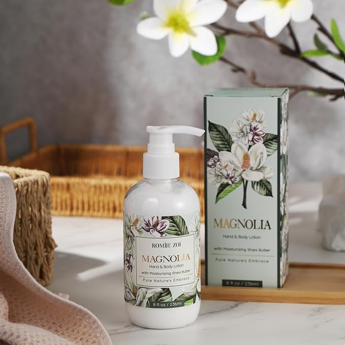 ROMIIE ZOI Daily Hand & Body Lotion with Moisturizing Shea Butter - Magnolia - 236 ML / 8 FL OZ