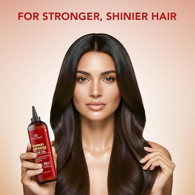 Botanic Hearth Korean Ginseng Hair Oil 6.7 fl oz | Nourishing & Strengthening Hair Growth Oil | Lightweight, Non-Sticky Formula with Natural Oils for Healthy Scalp & Stronger Hair