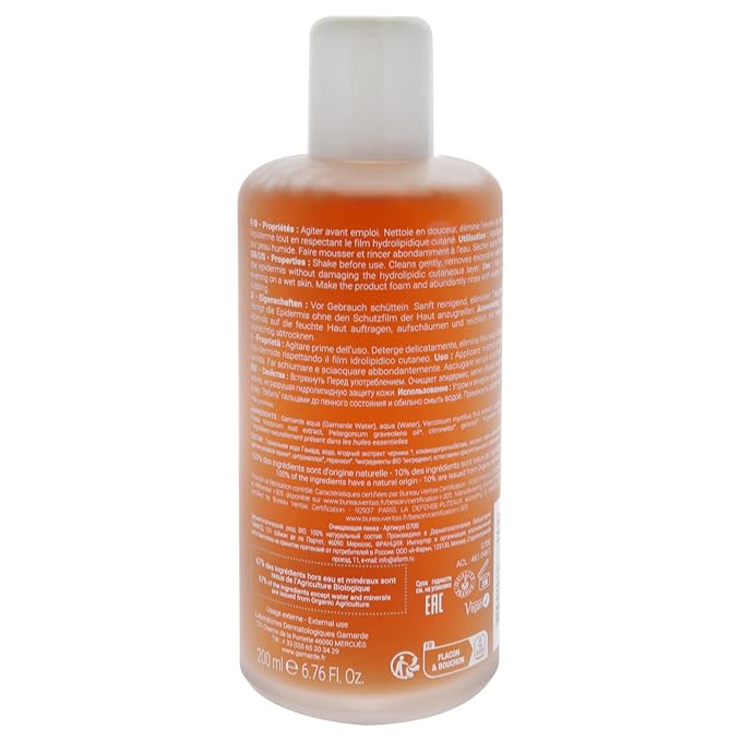 Gamarde Purifying Foaming Water - Facial Cleanser with Blueberry Extract and Geranium Essential Oil - Ideal for Blemish Prone Skin - 6.76 oz