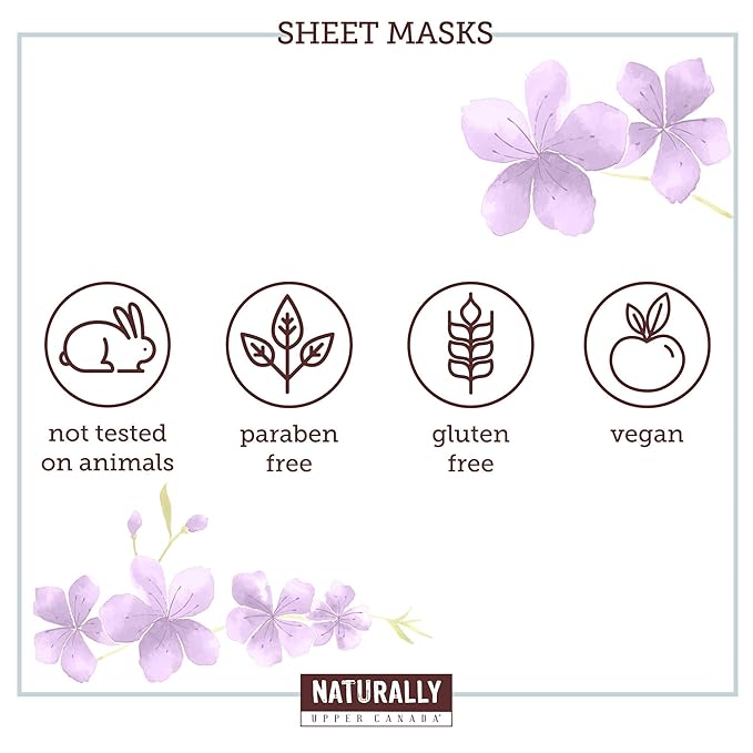 Naturally - Rejuvenating Retinol Infused Sheet Mask – Anti Aging, K-beauty Inspired, Reduce the appearance of fine lines and wrinkles, 5 Sheet Masks Included
