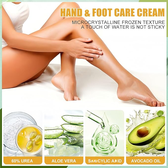 60% Urea Foot Cream, Lotion Stick Balm, Hand and Foot Cream Urea Moisturizer, Heel Stick Cream 60 Percent for Feet Maximum Strength, Heel Balm for Dry Cracked Feet, 40G 1Pc
