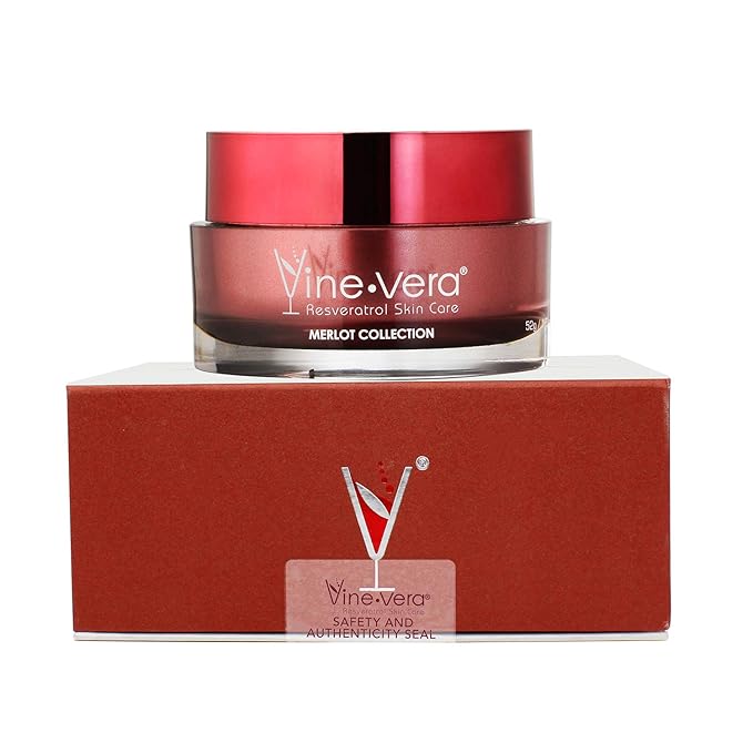 Vine Vera Merlot Day Cream and Peeling Gel Set - Contains Resveratrol - Anti Aging Skin Care