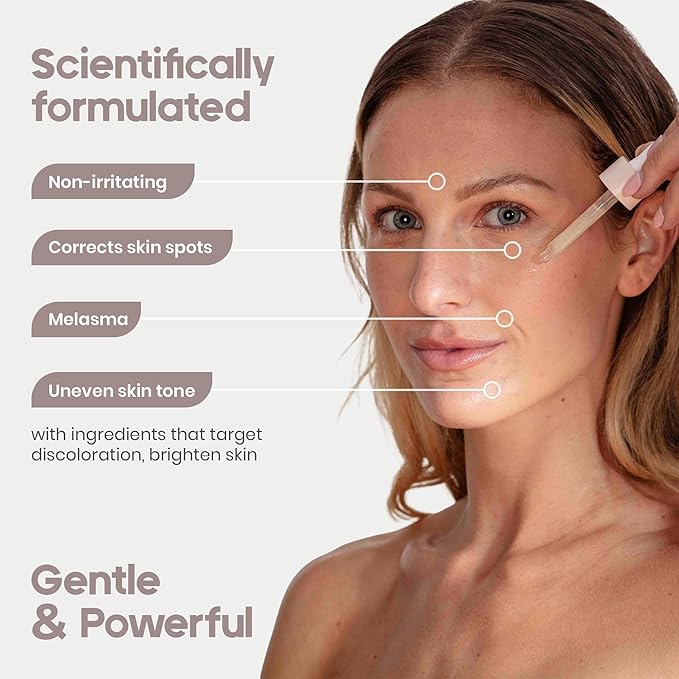 IKI Kido Brightening Serum - Reduces Dark Spots, Evens Skin Tone, Hydrates Deeply, Non-Irritating Formula, Kojic Acid, Alpha Arbutin, Retinol Serum for Face, Centella Asiatica, & Vitamin E