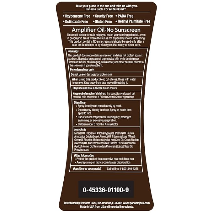 Panama Jack Trailblazer Set - Amplifier & Trophy Tanning Oil Spray SPF 0 Suntan Sun Care Pack