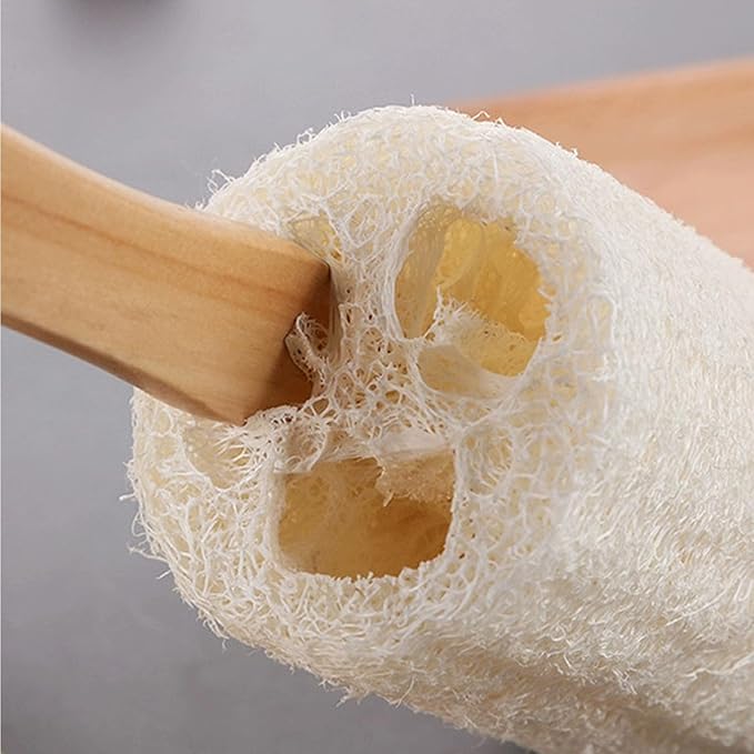 Back Loofah Scrub Loofah Sponge Long Handle Loofah Shower Bath Brush On a Stick Body Scrub Brush Scrubber Loofah Exfoliating Body Eco-Friendly Sponge