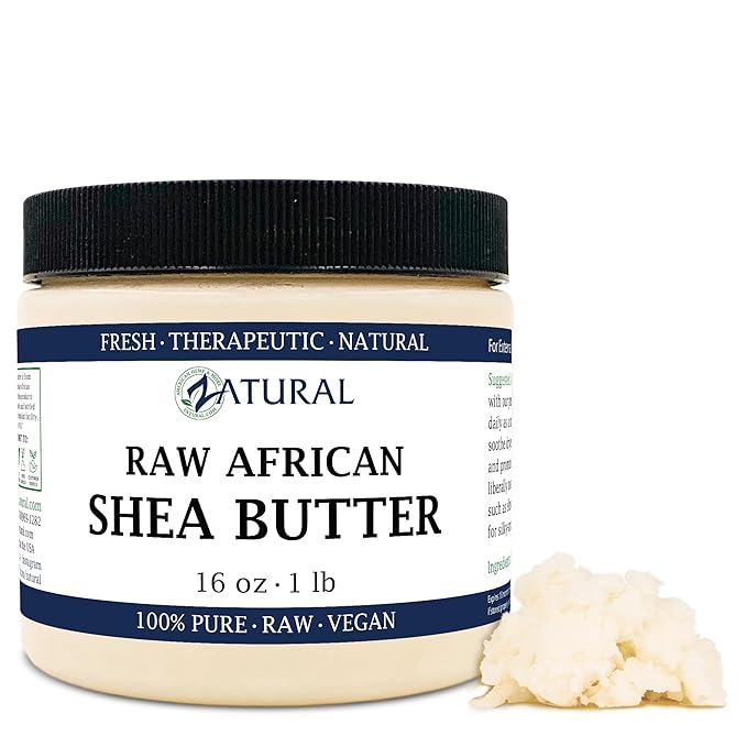 Zatural Raw Naturally Grown Shea Butter-100% Pure, Virgin, Unrefined, Raw Ivory Shea Butter from (16 Ounce)