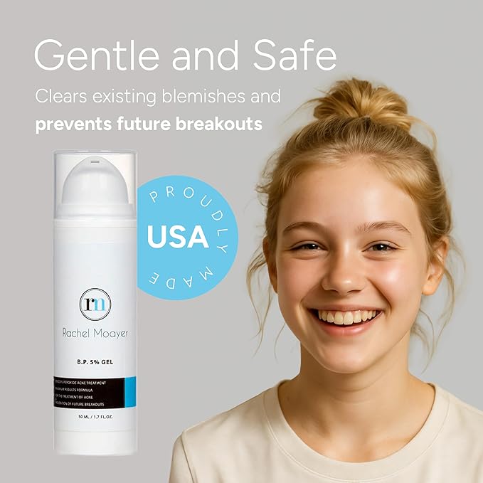 RM Benzoyl Peroxide Face & Body Gel 5% Medical grade Micronized benzoyl peroxide (without the prescription) acne treatment