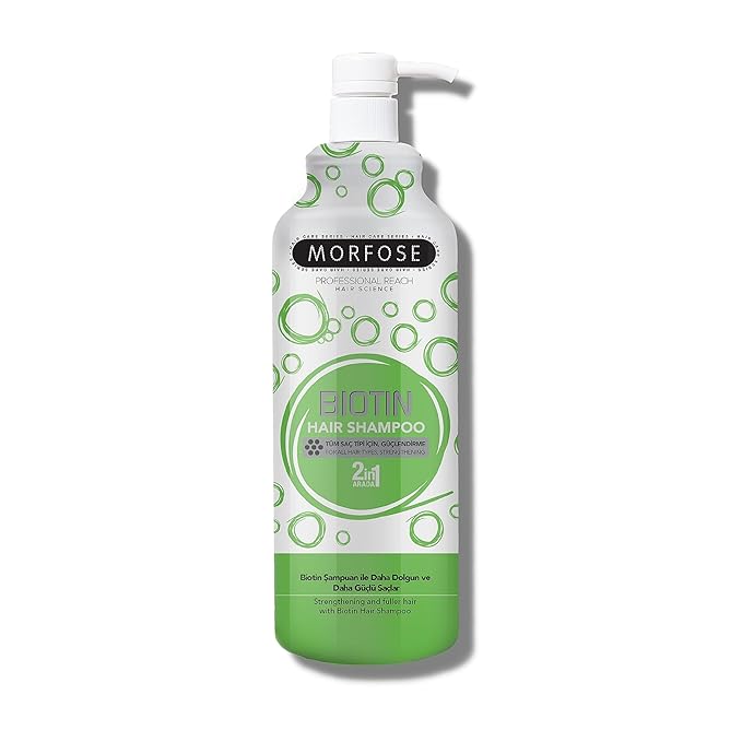 Morfose 2 in 1 Biotin Green Hair Shampoo 1000 ml