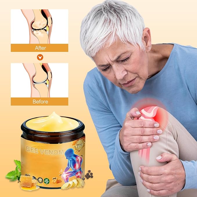 Bee Venom Joint Cream, Bee Venom Cream for Back, Knee, Waist,Back Hand,Feet & Leg Massage Caref. (2)