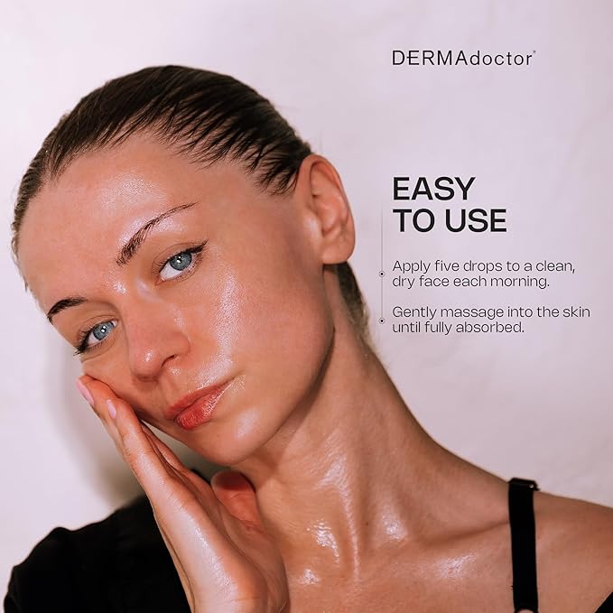 DERMAdoctor Vitamin C Serum For Face 20% Vitamin C, Vitamin-E, Ferulic Acid, Ascorbic Acid Concentrated Dermatologist-Formulated Anti Aging Face Serum, Hydrating & Discoloration - 1.0 fl oz