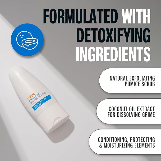 Carpe Exfoliating Underarm Scrub with Odor Protection, Underarm Exfoliator to Improve Deodorant Performance - Energizing Minty Fresh Smell - Armpit Scrub for Women and Men (2 Pack)