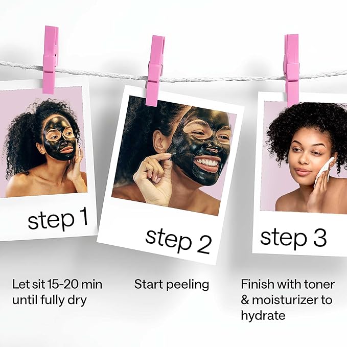 Activated Charcoal Face Masks Skincare 2 pack (16 sachets) - Korean Skin Care Products - Face Mask Peel Off Skin Care - Gently Cleansing Charcoal Face Mask for Men & Women Face Care