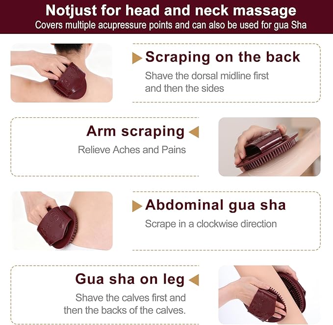 2 Pcs Meridian Massage Brush Full Body SPA Relaxation Massager Brush Acupressure Meridian Scalp Massage Full Body Relaxation Comb Beauty Salon Professional MeridianBrush for Massager Relaxations