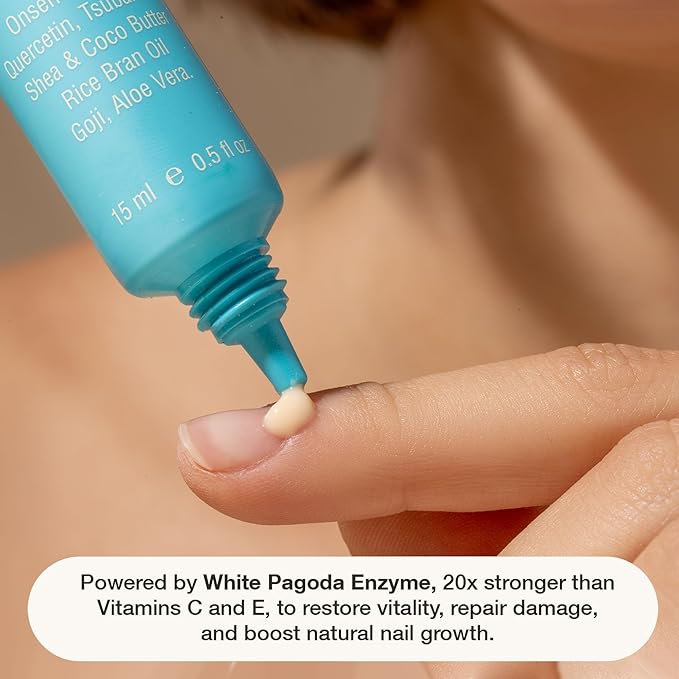 Onsen Nail & Cuticle Cream Treatment w/Japanese Tsubaki, Jojoba & Lavender Oil, Shea Butter – Strengthens Nails, Softens Cuticles - Daily Repair Care (1 Count/15 ml)