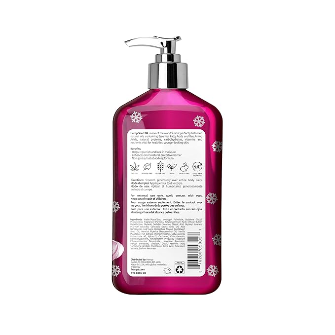 Hempz NEW Pink Peppermint Meringue Body Moisturizer, Body Lotion, Fall and Winter Skin Care for Men & Women, Limited Edition, 17 fl.oz.