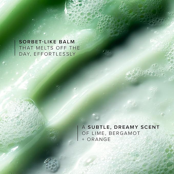 Farmacy Makeup Remover Cleansing Balm - Green Clean Waterproof Makeup Remover + Oil Based Cleanser - Gentle Exfoliating Double Cleanser - Melts From Balm to Milky Lather (50ml)