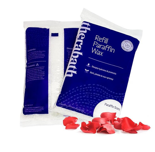 Therabath Paraffin Wax Refill - Thermotherapy - For Hands, Feet, Body - Deeply Hydrates - Made in USA, 6 lb. Rose Petal