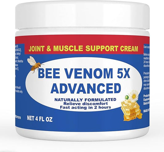 Zealand Bee Venom Serum Gel, Professional for Joint, Muscle, Bone Cream, 24h Fast Release, Soothing Powerful for Back, Neck, Hand, Foot, Knee, Muscle, Shoulder, Hip, Nerve