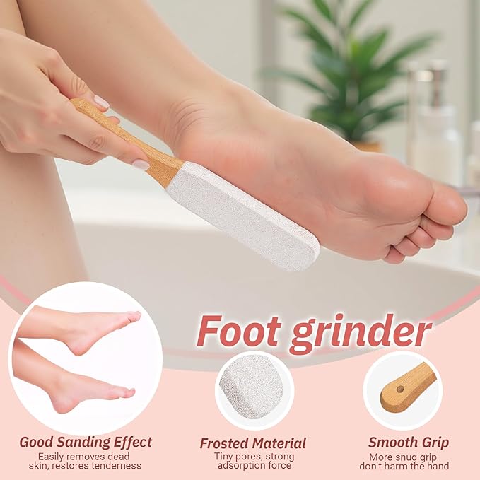 Long Handle Toe Gap Cleaning Brush+Body Shower Brush+Foot Grinder, Silicone Foot Scrubber for Shower, Feet Cleaner Scrub Foot Care for Seniors,Elderly, Men and Women,Pink