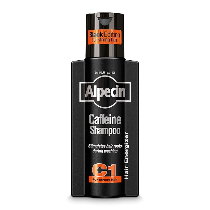 Alpecin Caffeine Shampoo C1 Black Edition with Bold Fragrance 8.45 oz I Hair Performance Enhancer Promotes Natural Hair Growth and Thickness I Energizes Scalp