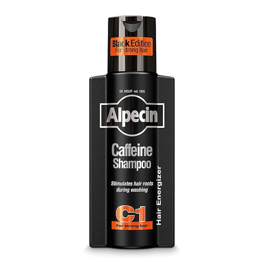 Alpecin Caffeine Shampoo C1 Black Edition with Bold Fragrance 8.45 oz I Hair Performance Enhancer Promotes Natural Hair Growth and Thickness I Energizes Scalp