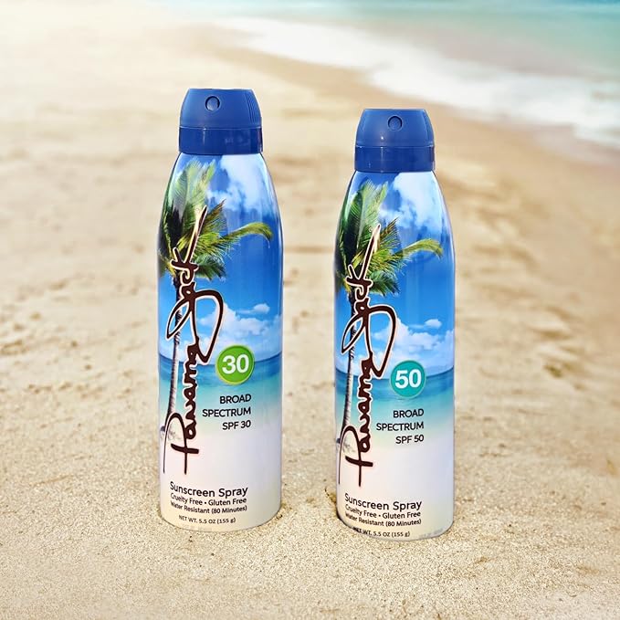 Panama Jack Explorer Duo - Travel Sunscreen Spray SPF 30 & 50 Suntan Sun Care Pack