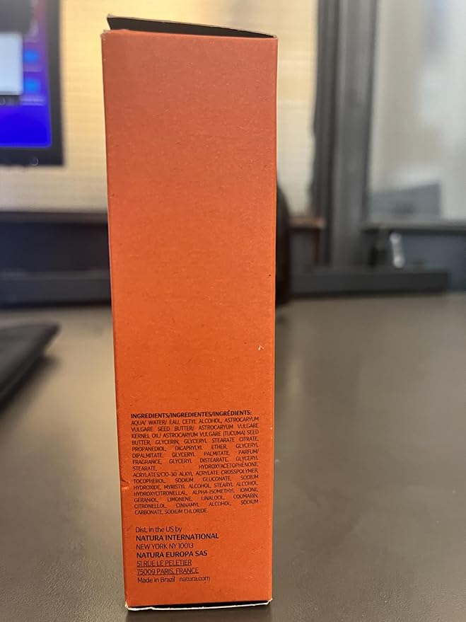 Natura – Tukumã Hyaluronic Acid Boosting Hand Cream - Moisturize & Improve Skin Texture - Anti-Signs & Anti-Aging- Vegan Skin Care - 2.6 oz (75g)