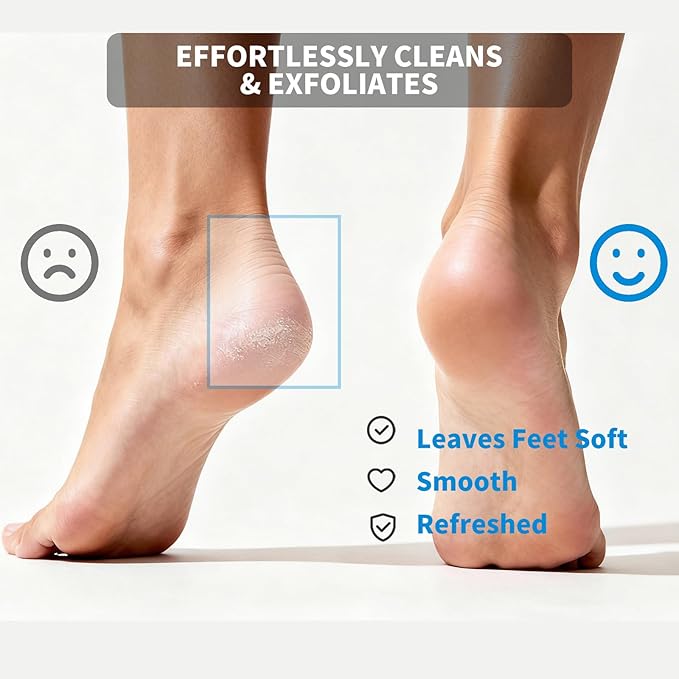 Shower Foot Scrubber Mat with 3 Types of Upgraded Brushes for Massage, Shower Back Scrubber with Micro suction cups,Back Washer,Shower Scrubber for Body at Home Spa (Sky Blue)