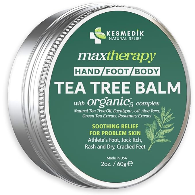 Tea Tree Oil Body Wash (2-Pack) & Balm MaxTherapy Bundle – Cleansing & Moisturizing Duo for Dry, Itchy Skin Relief, Eczema, Ringworm, Athlete’s Foot, Jock Itch & Other Skin Irritation
