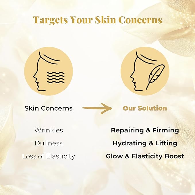 BMBCO 24K Gold Collagen Serum – Anti-Wrinkle & Skin Tightening, Deep Hydration & Brightening, EGF & Peptides Face Serum for Youthful Glow