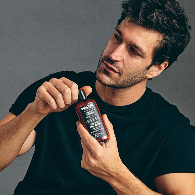 Brickell Men's Maximum Strength Hand Cream for Men, Natural and Organic Fast-Absorbing Hand Lotion with Vitamin E, Shea Butter, and Jojoba, 4 Ounce (Unscented)