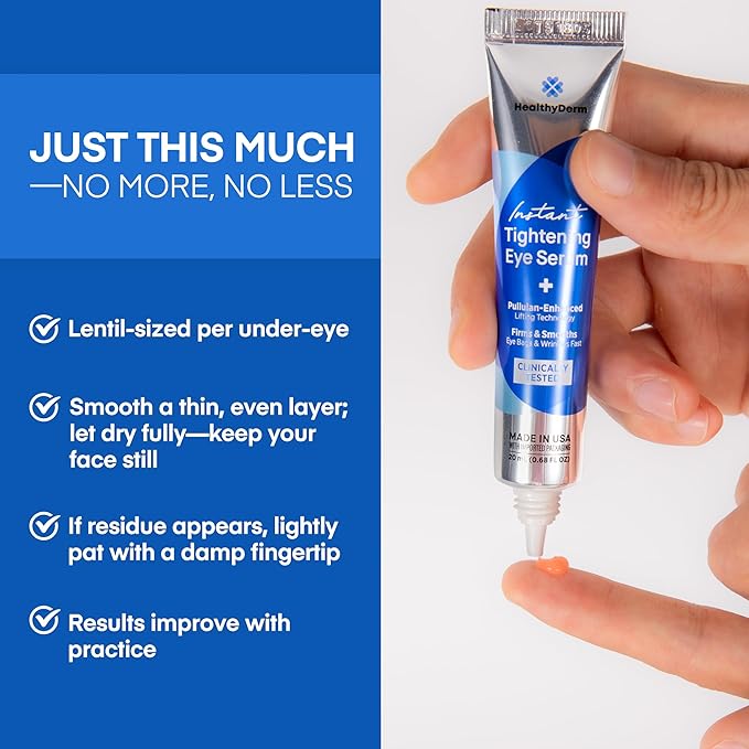 Instant Under Eye Lift Serum - Reduces Eye Bags, Wrinkles, Puffy Eyes, Dark Circles & Crow’s Feet in Minutes - Advanced Firming Polysaccharide Formula for Mature Skin - 20 mL