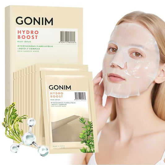 GONIM Face Mask Korean Skin Care with Hyaluronic Acid Serum, Vitamin C, Collagen Activation-Hydrating Face Masks Skincare, Anti Aging & Moisturizing Sheet Mask for All Skin Korean Face Mask 30mlx15pcs