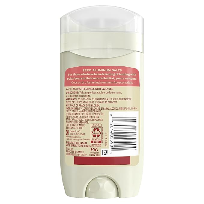 Old Spice GentleMan's Aluminum Free Dry Feel Deodorant for Men, 24/7 Lasting Freshness, Gentle on Skin with Skin Conditioners, Himalayan Sea Salt + Glacier Water Scent, 3.0 oz (Pack of 3)