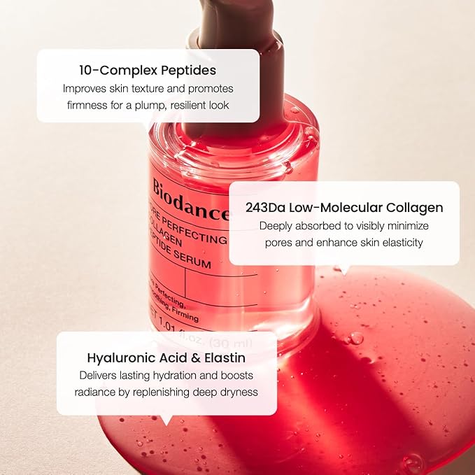 BIODANCE Collagen Trio: Bio Collagen Mask & Collagen Peptide Serum & Collagen Cream for Glass Skin, Plumping Hydration, Korean Skincare Set, Christmas gift Pink Duo Stocking Stuffers