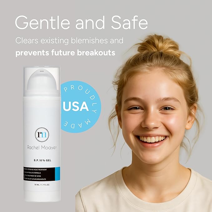 RM Benzoyl Peroxide Face and Body Gel 10% Medical grade Micronized benzoyl peroxide (without the prescription) acne treatment