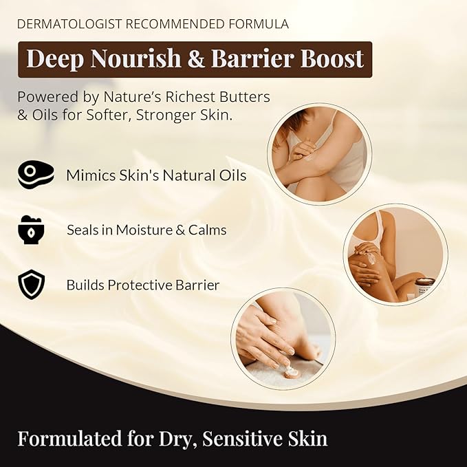 Beef Tallow for Skin – Whipped Moisturizer – 100% Grass-Fed, Organic Shea Butter, Rosehip oil & Vitamin E – Deep Eczema Relief, Face & Body, Black Cherry, 3oz – Made in USA